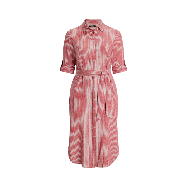 Buckle-Trim Cotton-Blend Shirtdress