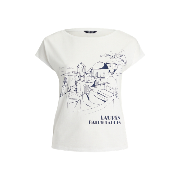 ラルフ・ローレン Lauren Ralph Lauren Petite Striped ストレッチ Cotton Crewneck Tee レディース Women's Lauren Ralph Lauren Petite Striped Stretch Cotton