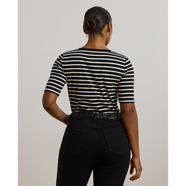 ラルフ・ローレン Lauren Ralph Lauren Striped Elbow-sleeve Henley Top レディース シャツ トップス Striped Elbow-Sleeve Henley Top for Women | Ralph Lauren® SA