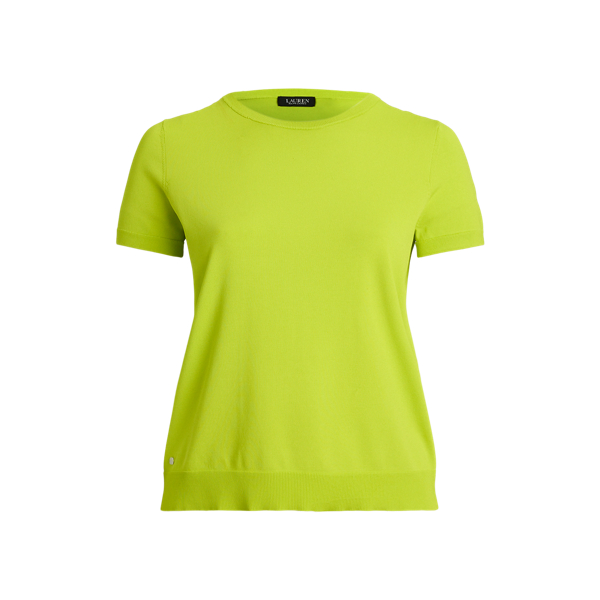 売れ筋商品|||ラルフローレン Tシャツ レディース トップス Geo Motif Mesh Short Sleeve Jumper - Basic T-shirt - white Geo-Motif Mesh Short-Sleeve Jumper for Women | Ralph Lauren® GE
