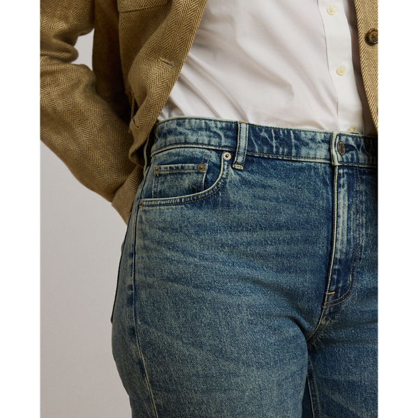 Ausgestellte Jeans mit hoher Leibhöhe