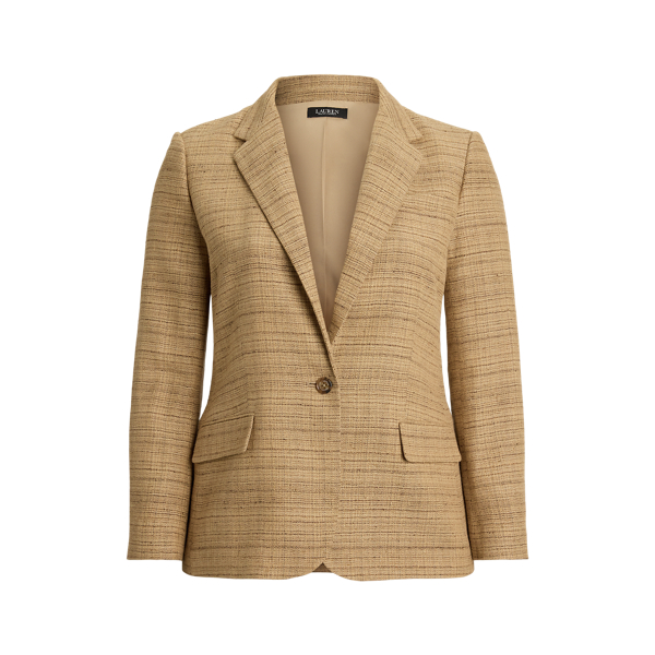 Linen-Blend Twill Blazer