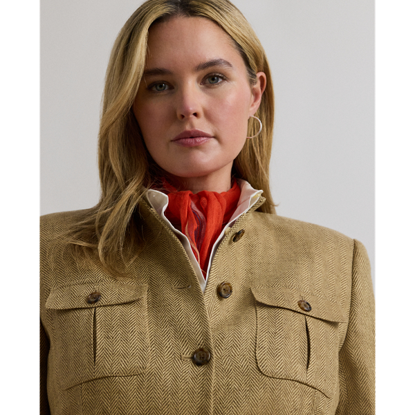 Herringbone Linen Jacket