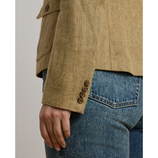Herringbone Linen Jacket