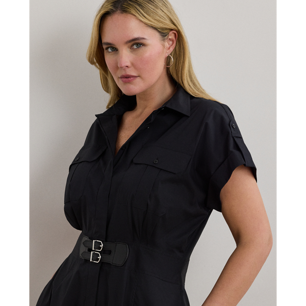 Hemdkleid mit Schnallendetail Lauren Woman in Schwarz 6