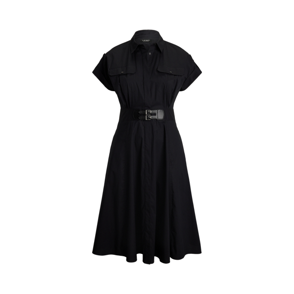 送関込☆RALPHLAUREN COTTON-BLEND BUBBLE-SLEEVE SHIRTDRESS Cotton-Blend Bubble-Sleeve Shirtdress for Women | Ralph