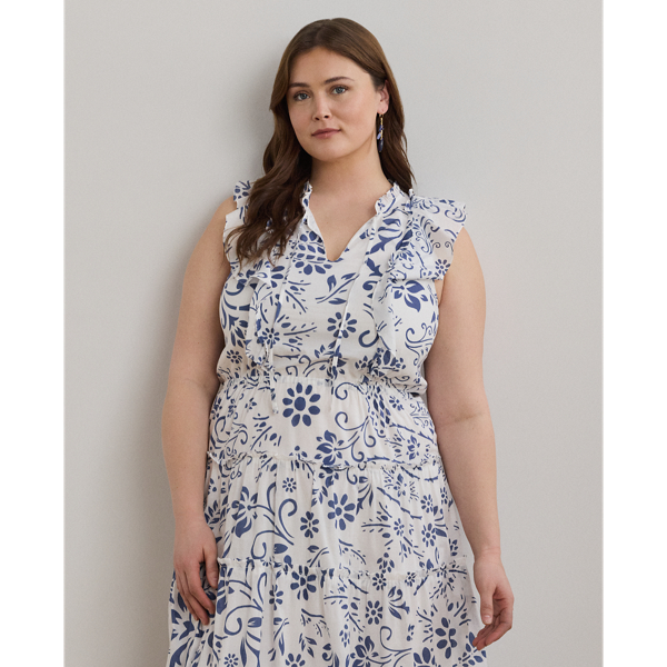 限定コレクション【RRL RalphLauren】Floral Cotton Voile Dress Floral Cotton Voile Tiered Maxidress