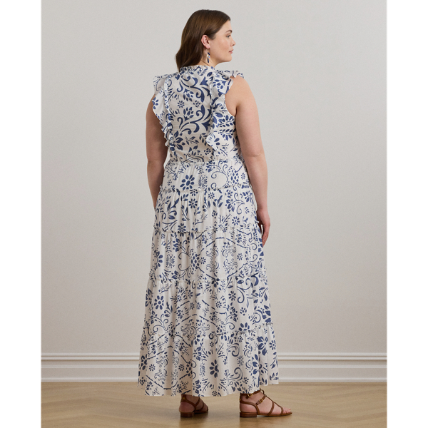 限定コレクション【RRL RalphLauren】Floral Cotton Voile Dress Floral Cotton Voile Tiered Maxidress
