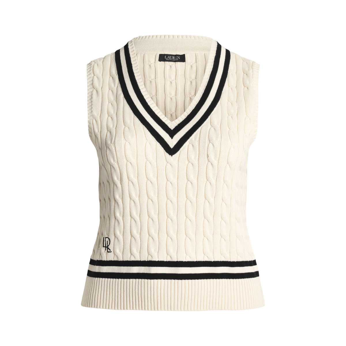 Cable-Knit Cotton Cricket Sweater Vest