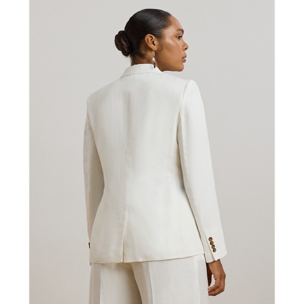 Linen-Blend Twill Blazer
