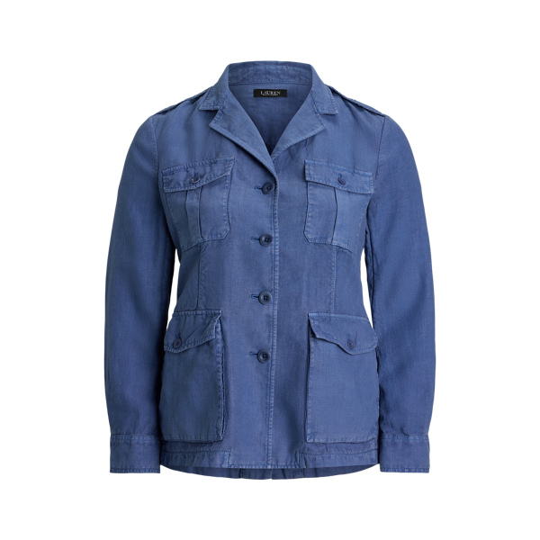 Rib-Knit Elbow-Sleeve Polo Cardigan