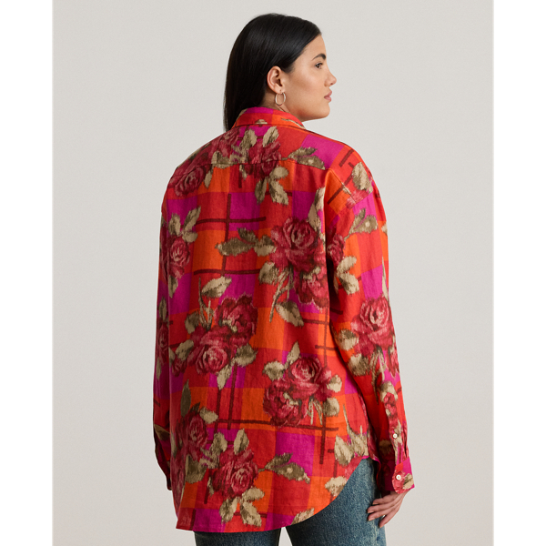Relaxed Fit Floral Linen Shirt