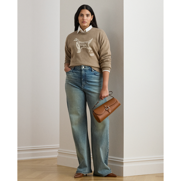 Intarsia-Knit English Setter Sweater