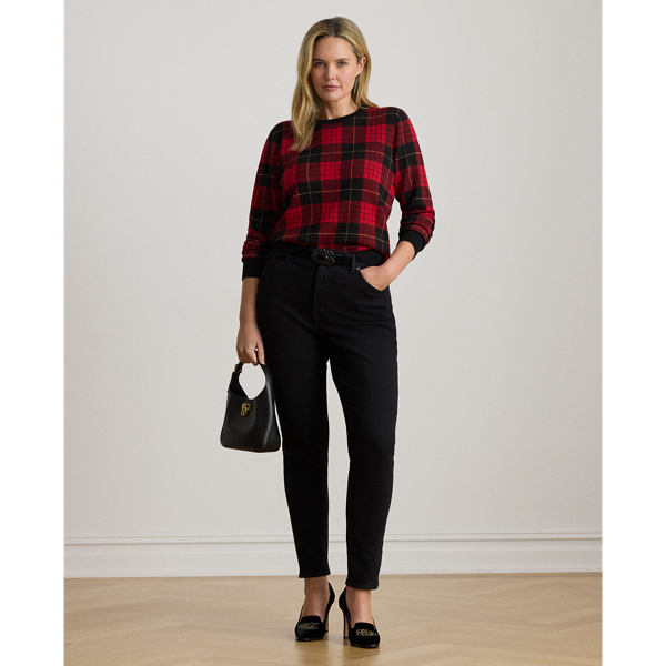 Plaid Cotton-Blend Sweater