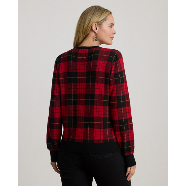 Plaid Cotton-Blend Sweater