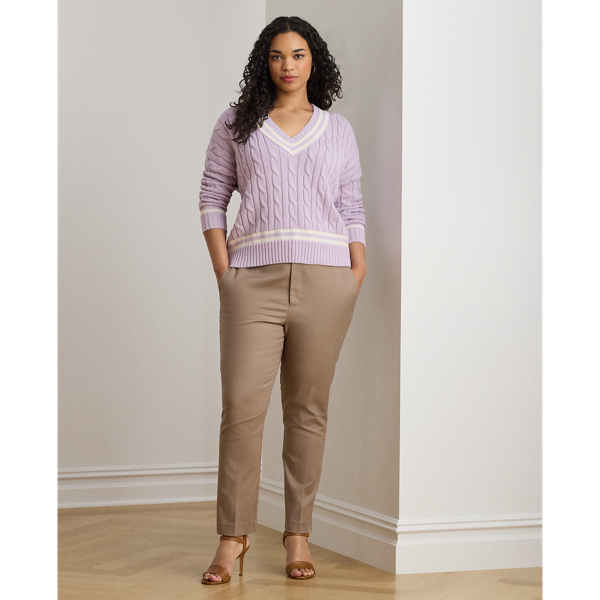 Cable-Knit Cotton Cricket Sweater