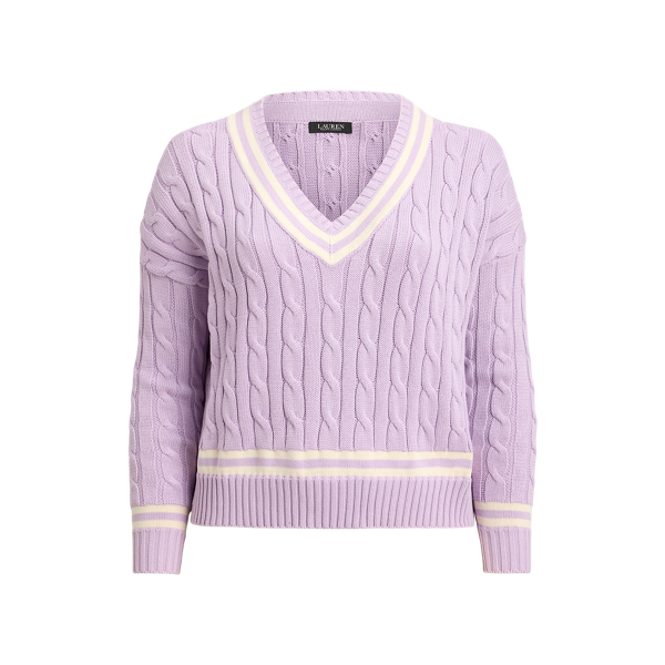 ラルフ・ローレン Lauren Ralph Lauren Plus Size Cable-ニット Puff Sleeve Sweater レディース Cable-Knit Puff-Sleeve Sweater