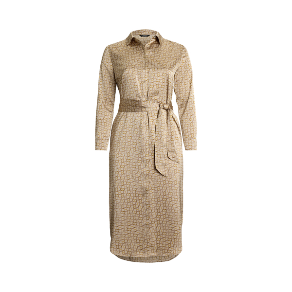 Houndstooth Georgette Shirtdress