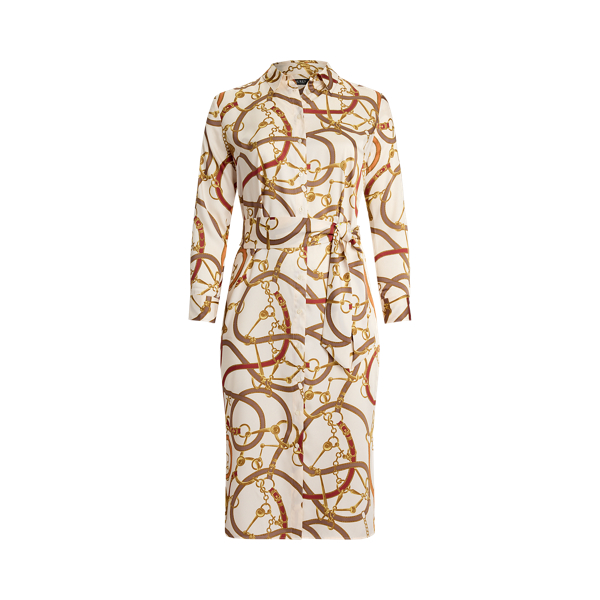 Twill-Hemdkleid mit Gürteldruck