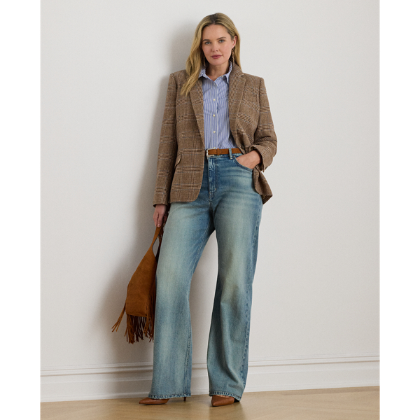 Glen Plaid Wool-Blend Twill Blazer