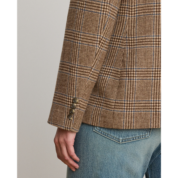 Glen Plaid Wool-Blend Twill Blazer