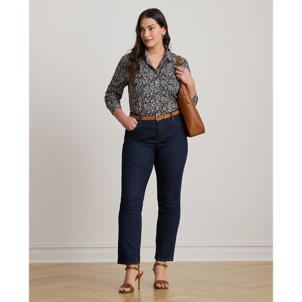 (取寄) ローレン ラルフローレン レディース クラシック フィット ペイズリー コットン ボイル シャツ Lauren Ralph Lauren women Classic Fit Paisley Cotton Voile Shirt Blue/Cream Classic Fit Paisley Cotton Voile Shirt