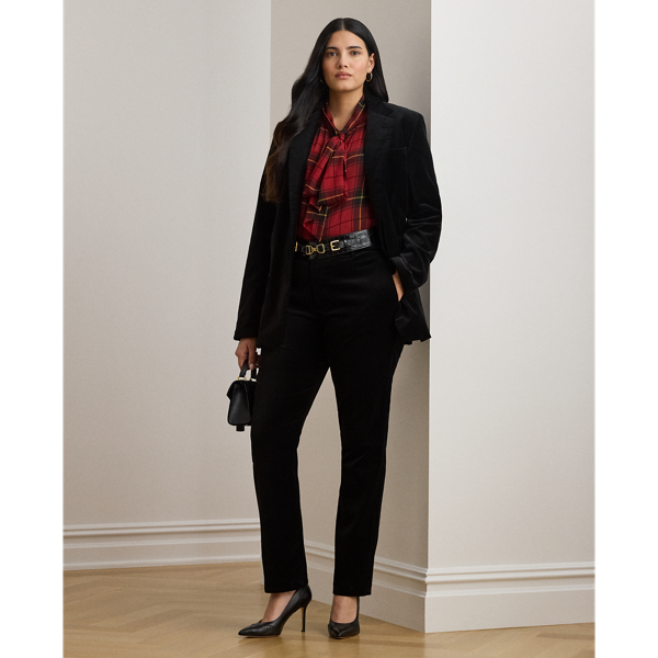 Stretch Velvet Blazer