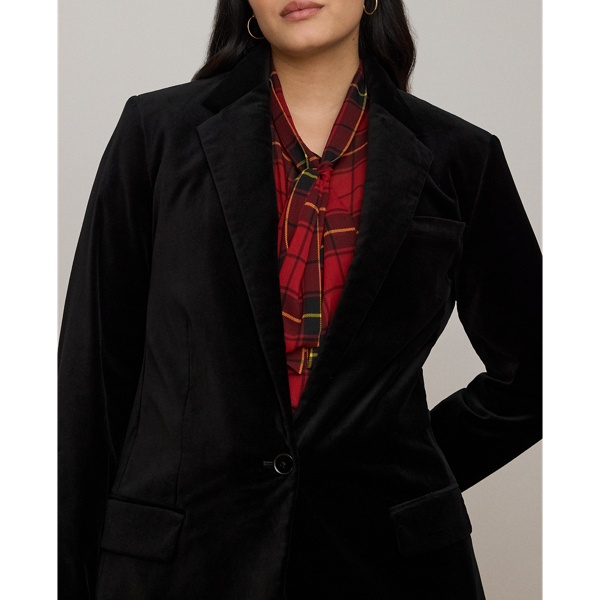 Stretch Velvet Blazer
