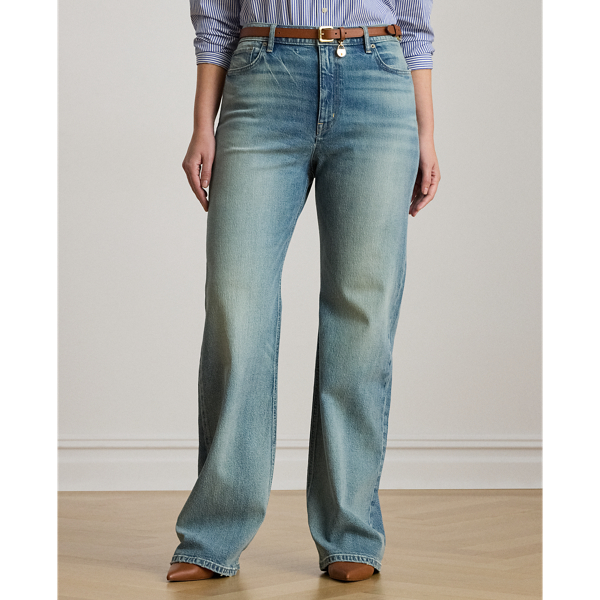 High-Rise Straight Wide-Leg Jean