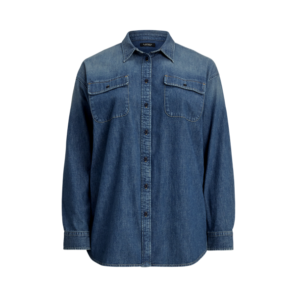 Striped Tie-Front Cotton Shirt