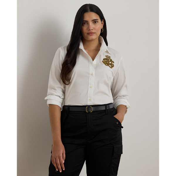 Classic Fit Logo Cotton-Blend Shirt