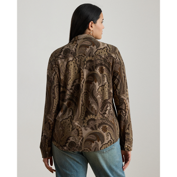 Slim Fit Paisley Jersey Shirt