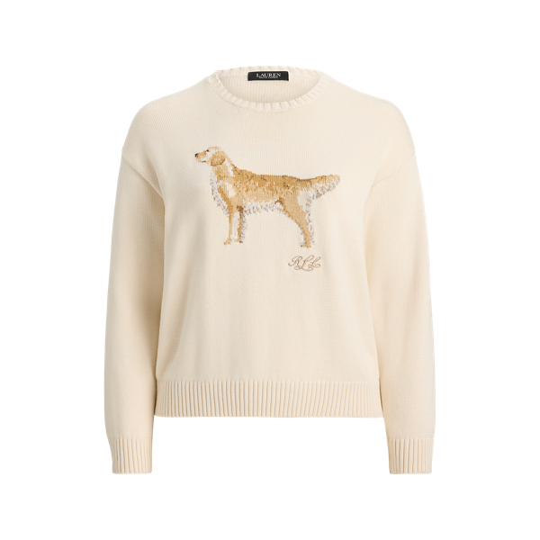 Intarsia-Knit Golden Retriever Sweater