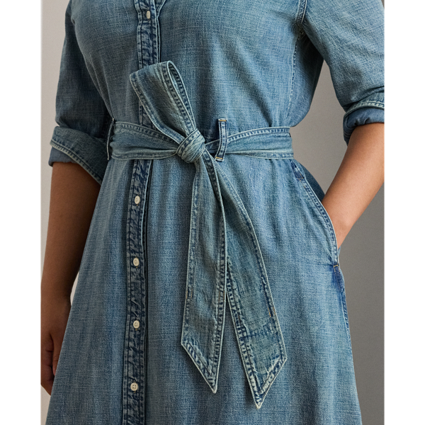 Belted Denim Shirtdress