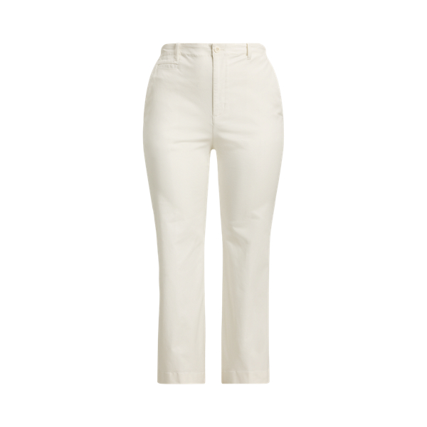 Pantalon flare en chino de coton stretch