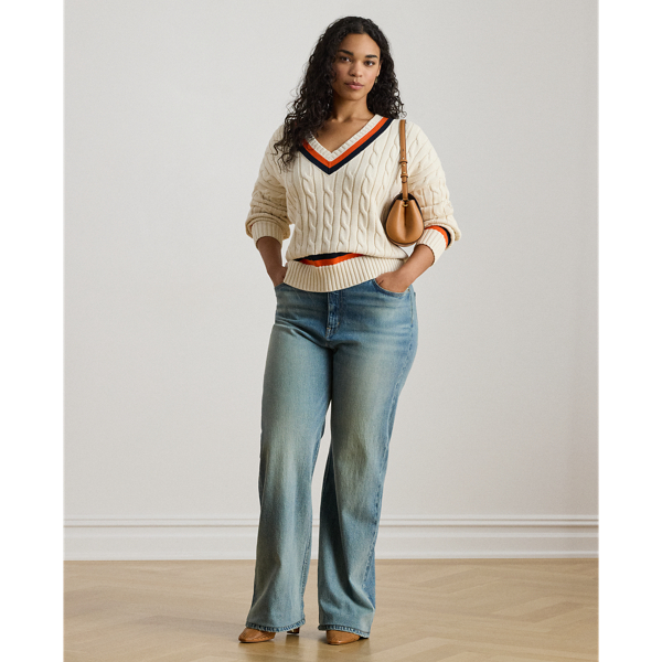 Cable-Knit Cotton Cricket Sweater