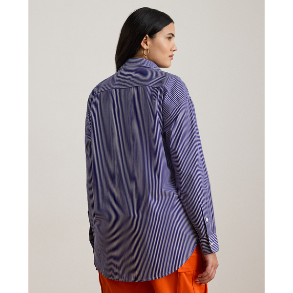 Relaxed Fit Striped Broadcloth Shirt