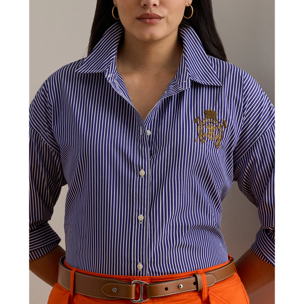 Relaxed Fit Striped Broadcloth Shirt