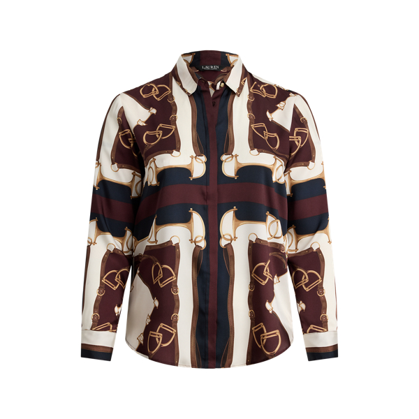 Classic Fit Equestrian-Print Twill Shirt