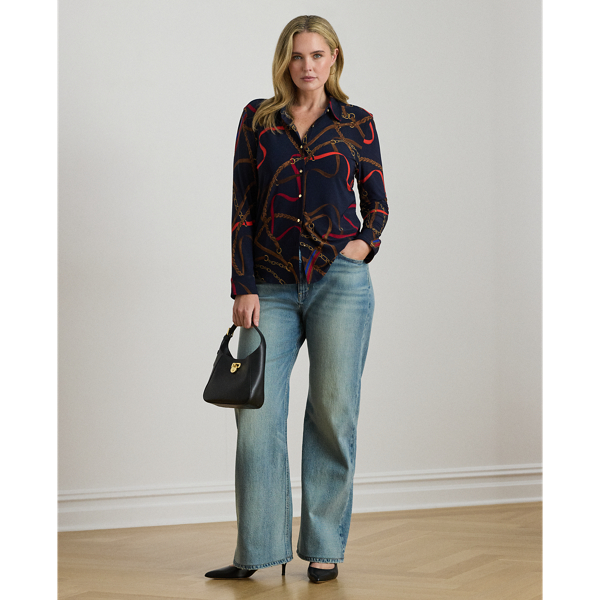 Slim Fit Belting-Print Jersey Shirt