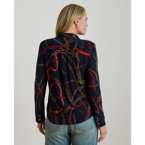 Slim Fit Belting-Print Jersey Shirt