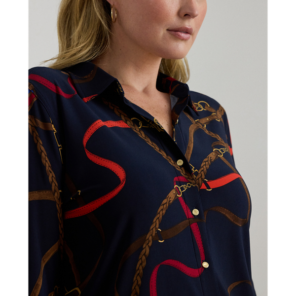 Slim Fit Belting-Print Jersey Shirt