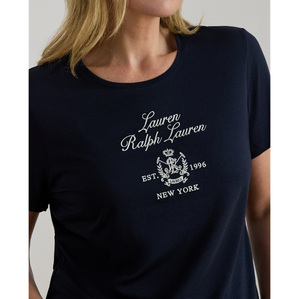 Crest-Embroidered Jersey Tee for Women | Ralph Lauren® TM