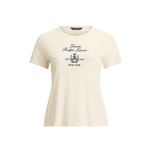 Crest-Embroidered Jersey Tee Lauren Woman 1