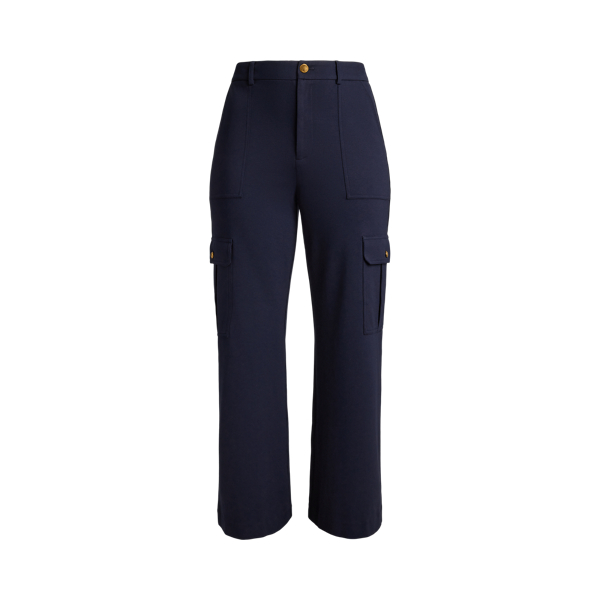 Ponte Wide-Leg Cargo Trouser Lauren Woman 1
