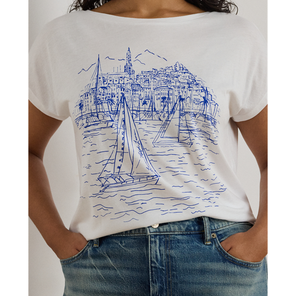 Graphic Cotton-Modal Jersey Tee