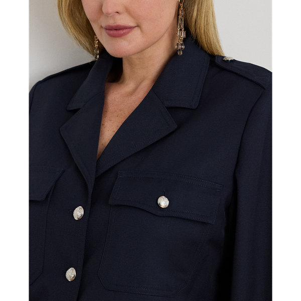 Cropped Wool-Blend Twill Jacket - thumbnail 6