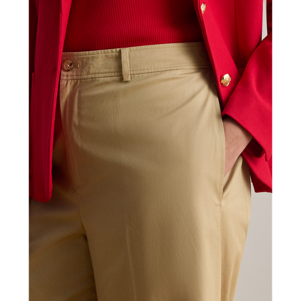 Birch Tan Cotton Twill Wide-Leg Pant Lauren Woman 6