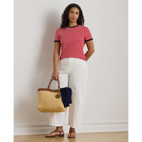 Striped Stretch Cotton Tee - thumbnail 3