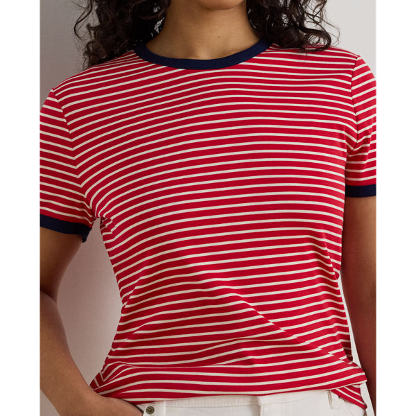 Striped Stretch Cotton Tee - thumbnail 5